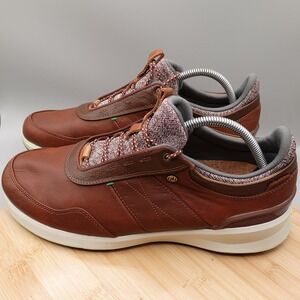 FootJoy Golf Shoes Mens 11.5M Brown Leather Lace Up Athletic M50065 Flaws